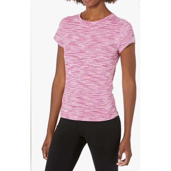 Champion Moisture Wicking Anti Odor Ruched Side Short Sleeve Active Top Sz 2XL W - Picture 1 of 9